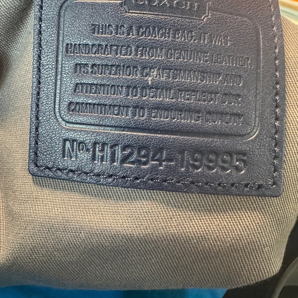 Coach legacy color block leather pink blue navy brown tassels shoulder bag - Picture 5 of 16